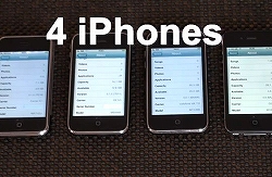 iPhone全モデル（４台）の処理能力比較