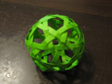 折り紙 編み込み サッカーボール その１
