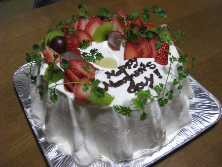hua huo(ファーフォ)の誕生日ケーキ