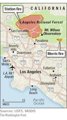 fire near LA