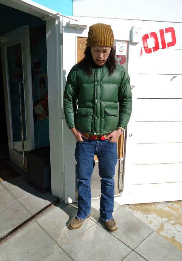 □70's THE NORTH FACE/茶タグ(XS) GREEN DOWN JACKET | NUT'S