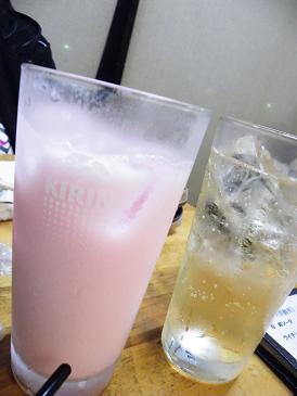 いちごミルクのカクテル・梅酒ソーダ