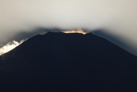 山中湖影富士